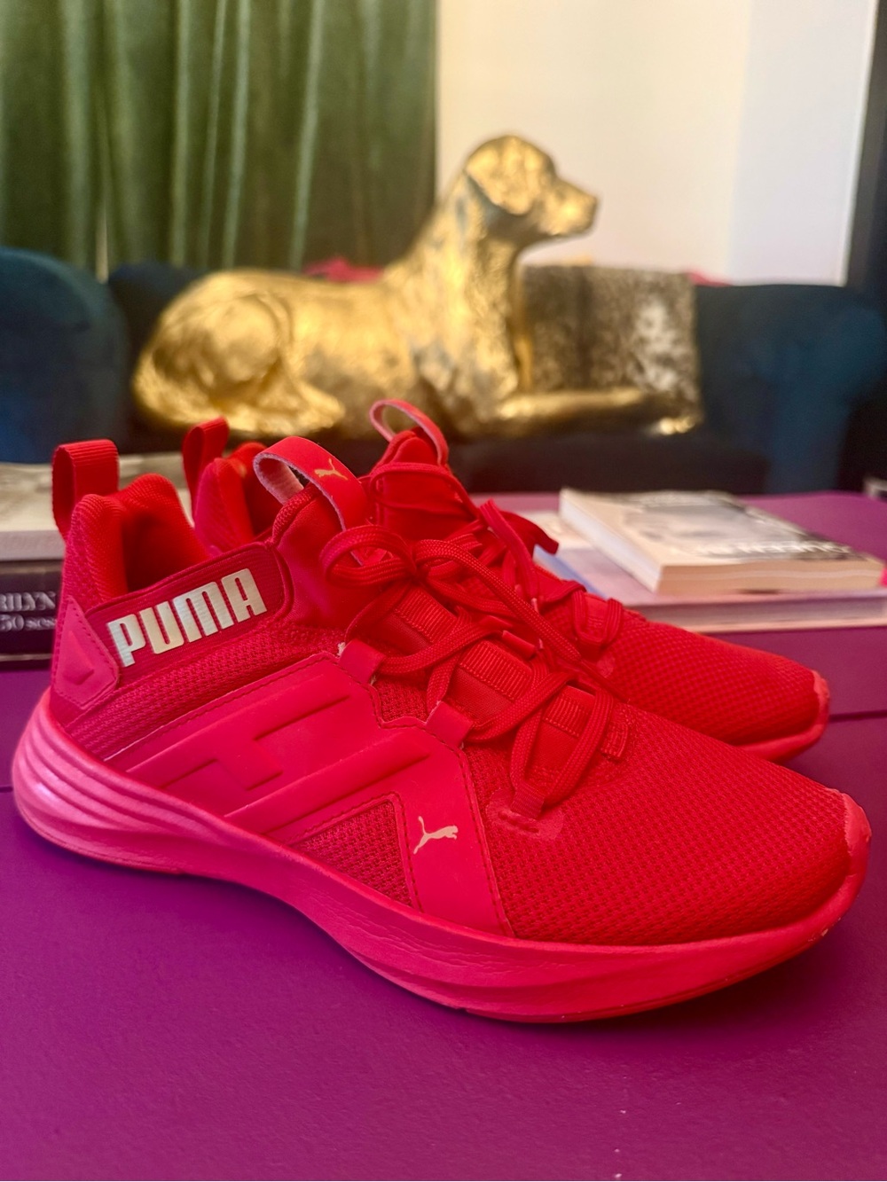 Puma Women's Bright Red Athletic Sneakers